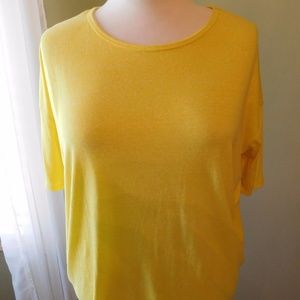 LulaRoe Solid Yellow Irma _ BNWT - Large